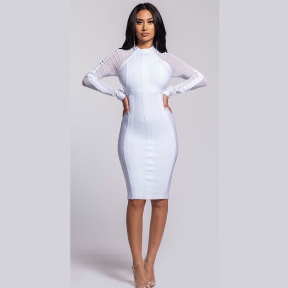 WOW couture Dresses & Skirts - Long Sheer Sleeve Bandage Bodycon Dress